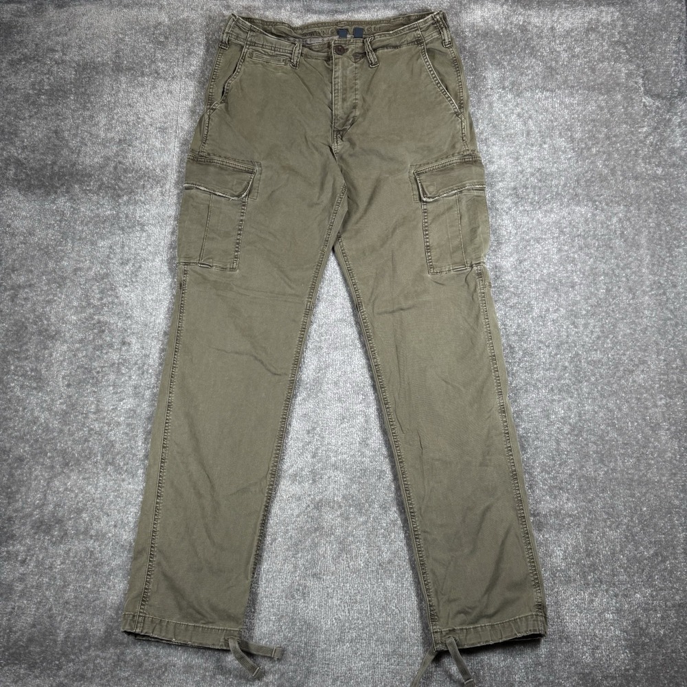 American Eagle Pants Men's 32x36 Green Flex Slim Lived In Cargo Utility